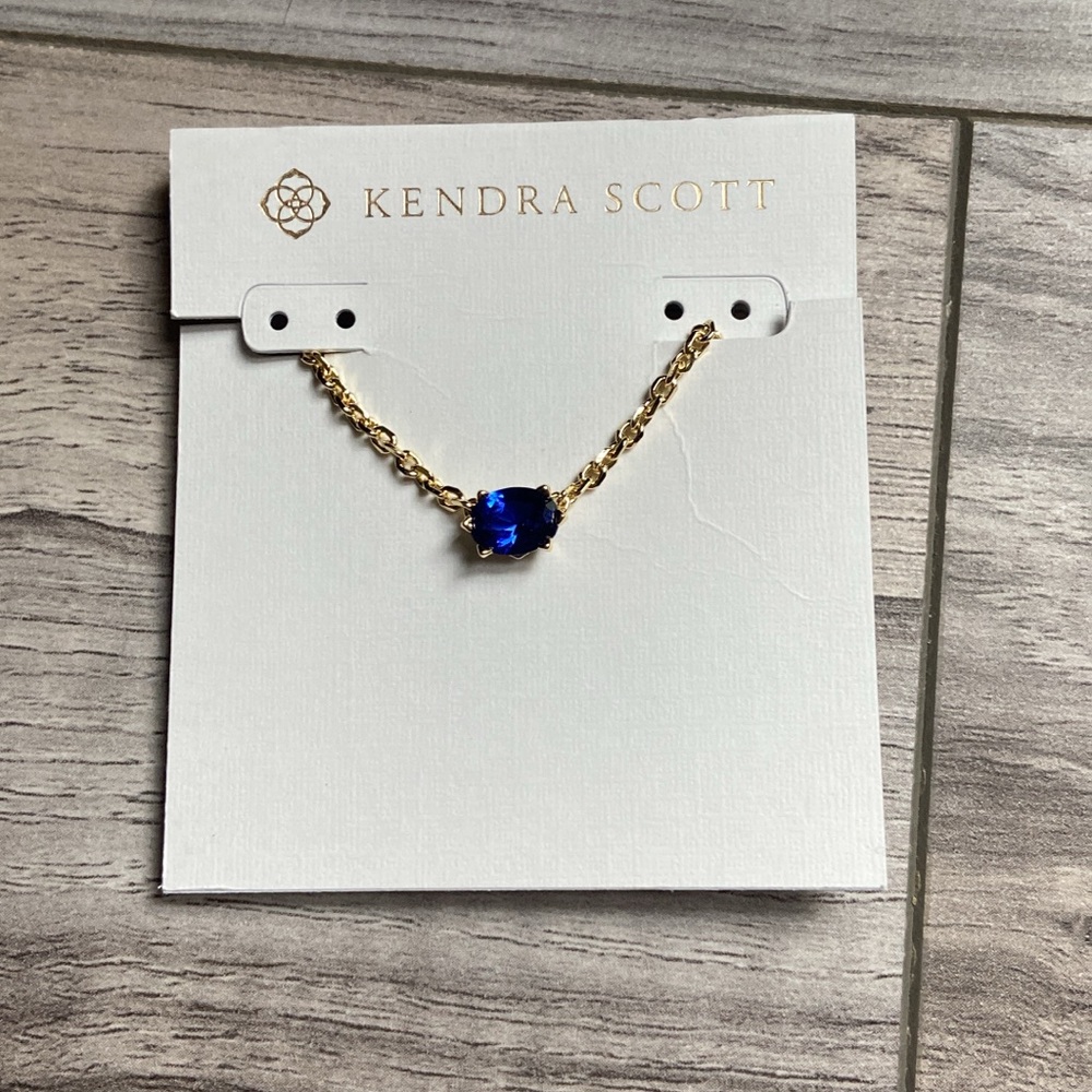 Kendra Scott Gold and Blue Elegant Necklace